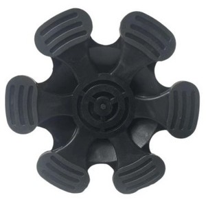 Pied de canne hexagonal en caoutchouc antidérapant de 19 mm pour bâton de marche, usage senior, noir - Product Image 3