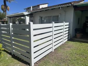 Panneaux de clôture en PVC semi-intimité <span class=keywords><strong>Showtech</strong></span> 6x8 pieds, résistants à la pluie et au vent, clôture de jardin en vinyle d'extérieur, panneaux durables - Product Image 1