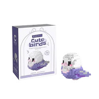 Set de Bloques de Construcción de Micropartículas de Aves de Dibujos Animados (Periquito, Cacatúa, Loro, Ara) - Pequeño Modelo de Rompecabezas Educativo de Plástico para Niños