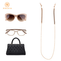 Chaîne à lunettes double couche en métal motif flèche, longueur personnalisable, cordon anti-chute pour lunettes de soleil, accessoires de mode pour femmes