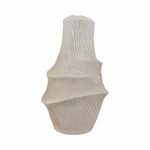 Vaso moderno intrecciato in poliresina per fiori, decorazione per soggiorno, tavolo consolle, ufficio. - Product Image 3