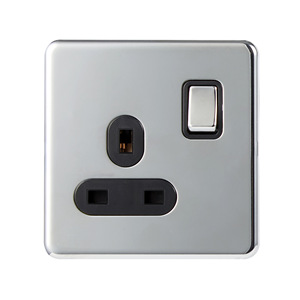 Interrupteur mural rétro lisse et brossé, multifonctionnel avec double port USB, prise de courant, bouton lumineux, interrupteur mural avec prise de courant - Product Image 6