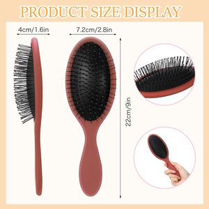 Cepillo para el cabello con logotipo personalizado, para masaje en seco y húmedo del cuero cabelludo, con cerdas de nailon y cerdo, para extensiones, con mango de plástico, tipo peine común, 5 colores - Product Image 3