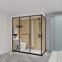 Dosettes de salle de bain préfabriquées Maison complète modulaire en conteneur Maison préfabriquée avec salle de bain toilette