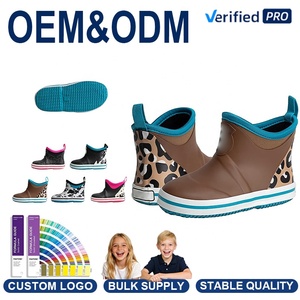 Bottes de pluie pour tout-petits à la mode, imprimé vache et guépard, imperméables, antidérapantes, pour garçons et filles - Product Image 1