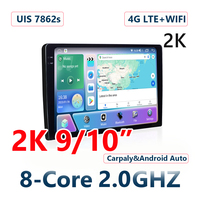 Radio Estéreo Universal para Auto Android N5 2000*1200 9/10" con Bluetooth, DSP, Carplay Inalámbrico, Pantalla Táctil QLED 2.5D 2K, Reproductor con GPS y Navegación