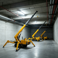 Grue araignée électrique flexible avec système de batterie performant pour les environnements de construction intérieurs propres