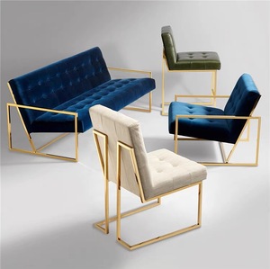 Nordic Minimalist Stainless Steel Single Sofa <b>Chair</b> Armrests Italian Style -Home Furniture for <b>Small</b> Apartment Living Room - Product Image 1