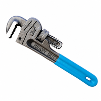 Clé à tuyau industrielle JINDA de 8 pouces, à une seule extrémité, robuste, avec poignée souple, en acier à haute teneur en carbone, réglable, capacité de mâchoire de 38 mm