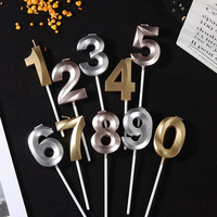 Fabrik Großhandel Hochzeit Geburtstags torte Kerzen Umwelt freundliche Gold Neuheit Geburtstag Happy Candle Set