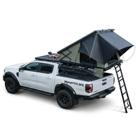 Tente de toit surélevée triangulaire hydraulique en alliage d'aluminium 4x4 tout-terrain pour le camping et les voyages en plein air