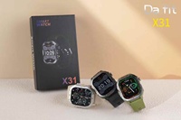 X31 Nuevo Reloj Inteligente con Luz LED y Monitor de Actividad Física, Pantalla IPS Cuadrada de 2.01 Pulgadas, Respuesta de Llamadas con Manos Libres, Carga Magnética, Compatible con iOS