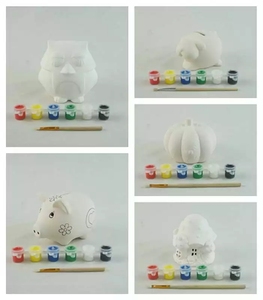 Juego de Macetas de Cerámica para Dibujar y Pintar para Niños, Diseño de <span class=keywords><strong>Caracol</strong></span> y Flor, OEM - Product Image 5