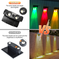 Lampe solaire murale LED RGB d'extérieur en stock en Allemagne pour jardin, patio, clôture, éclairage décoratif, étanche, expédition en 3 jours, alimentée par l'énergie solaire