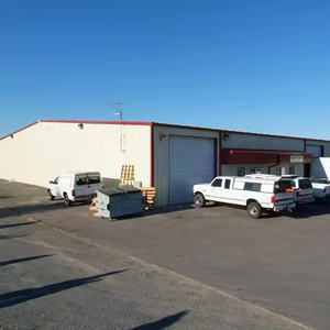 Garages préfabriqués à structure en acier à construction rapide d'usine commerciale pour bureau, maison, hall, hôpital, école, centre commercial - Product Image 1