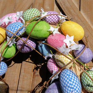 New Cross-Border Product <b>Easter</b> Egg <b>Wreath</b> Plastic Artificial Flower <b>Door</b> Hanging Home Courtyard Decoration - Product Image 4
