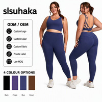 Conjunto de Yoga de Talla Grande para Mujer, Ropa Deportiva de Secado Rápido, Sujetador Deportivo y Leggings de Alta Elasticidad, Ropa para Gimnasio y Correr