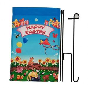 Banderas Decorativas de Jardín para Exteriores con Impresión Tipográfica en Poliéster de 12x18 Pulgadas, Diseño Personalizado al por Mayor, Tema de Pascua - Product Image 3