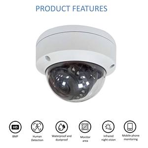 Caméra dôme IP POE 8MP <span class=keywords><strong>4K</strong></span> de haute qualité, vision nocturne infrarouge, système de sécurité CCTV filaire pour la sécurité à domicile et en extérieur, NVR - Product Image 4