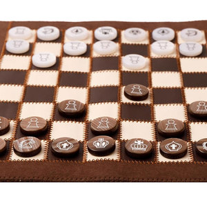 Juego de backgammon portátil de cuero genuino enrollable, bolsa de viaje para backgammon, juego de backgammon enrollable para adultos y niños. - Product Image 5