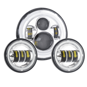 7 "phare LED 4.5" Kit de phares antibrouillard auxiliaires moto pour Harley Davidson Road King Electra Glide <span class=keywords><strong>Street</strong></span> Glide accessoires - Product Image 1