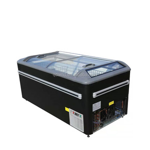 Vitrine Réfrigérée Commerciale Combinée pour Viande Fraîche/Vitrine Congélateur à Viande/Vitrine à Poisson avec Ventilateur et 4 Portes, Éclairage LED Éco pour <span class=keywords><strong>Supermarché</strong></span> - Product Image 2