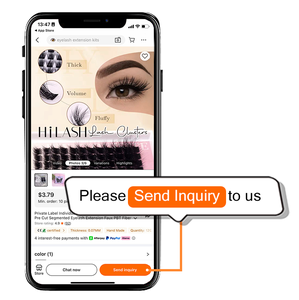 Grand Plateau 16 Rangées 3D Fée Trèfle Cils Moelleux Moyen <span class=keywords><strong>Sandwich</strong></span> Double Cheveux Pointu Plat Greffé Cils - Product Image 6