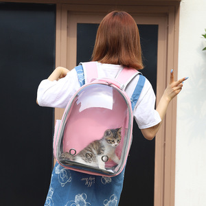 Wholesale Custom Pet Outdoor Portable <b>Backpack</b> Breathable Transparent Space Capsule <b>Cat</b> Travel Carrier Bag - Product Image 5