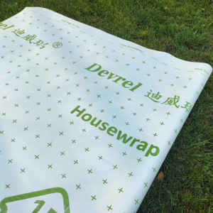 Precio de fábrica, barrera de vapor para envolver la casa, 100gsm, membrana impermeable transpirable de alta calidad, fieltro sintético para techo - Product Image 3