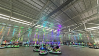 Plafond commercial Sky Grid pour voitures tamponneuses avec coque scintillante pour parcs d'attractions, fêtes foraines, centres commerciaux et zones de divertissement