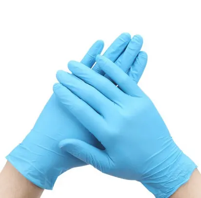 Wholesale Blue Powder Free Nitrile Gloves With High Quality Disposable NItrile gloves