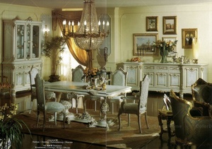 French Royal Luxury Wooden Armchair <strong>Green</strong> Fabric <strong>Accent</strong> <strong>Chair</strong> - Product Image 6