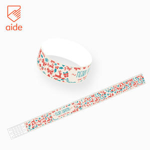 Benutzer definierte beliebte Tyvek Armband Frohe Weihnachten Papier Party Tyvek Armbänder <span class=keywords><strong>Premium</strong></span> Papier Armbänder mit Logo Custom - Product Image 2