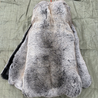 Peau de renard teinte bleu roi pour vêtements, vente en gros