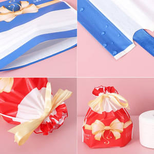 Cleansing Towel Packaging Bag Plastic EVA Drawstring Individual Face Towel Bag With Logo Customizable For Wholesale - Product Image 1