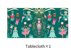 DAMAI Wholesale Xmas <b>Tree</b> Shape Party Plates Nutcracker Theme Dinner Tableware Party Banner Garland Paper Tablecloth Cake <b>Topper</b> - Product Image 5