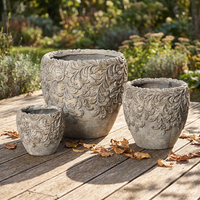 Pots en ciment classiques vintage à pois, écologiques et luxueux, pour la décoration de la maison, du sol ou de la table, des centres commerciaux - Style minimaliste créatif européen