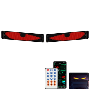 BGZM 1696 12V 10W Lumière décorative animée pour <span class=keywords><strong>voiture</strong></span>, camion, SUV, écran <span class=keywords><strong>LED</strong></span> œil de démon, télécommande, indicateur, application DIY, nouveauté - Product Image 1