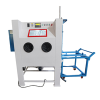 Cabine de sablage entièrement automatique personnalisée, machine de sablage à table rotative robuste pour le nettoyage
