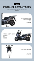 Moto à essence puissante de 150 cm3, moteur sans balais, système de freinage à disque ABS, vitesse maximale de 95 km/h, taille des pneus 120/90-10 pour adultes