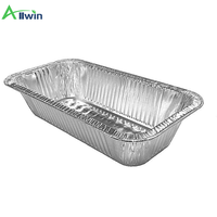 Robuste 1/3 Größe Einweg-Rechteck-Aluminiumbehälter Große Folienpfannen Dampftisch-Folienpfanne Aluminiumdeckel Lebensmittelecht