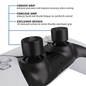 PlayVital Black Ergonomic Analog Stick Grip Joystick Thumbstick Cover pour PS5, PS4, Xbox, Switch Pro Controller - Product Image 5