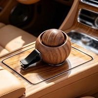 Diffuseur d'huiles essentielles en bois de 8 ml au parfum naturel de rose pour voiture - Design sphérique, décoration, désodorisant, sans alimentation électrique