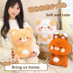 Venta al por mayor pequeño lindo mascota serie oso juguetes de peluche de algodón de alta calidad muñecas de trapo edredón PP relleno de algodón puesto transfronterizo - Product Image 3