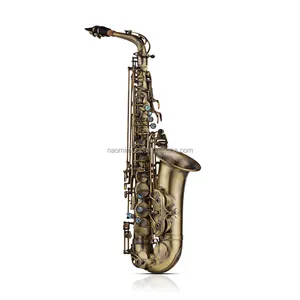 Finition Antique de haute qualité Eb e-flat, Saxophone <span class=keywords><strong>Alto</strong></span>, coque de Saxophone, clé de sculpture à motif, Instrument de coupe en bois - Product Image 3