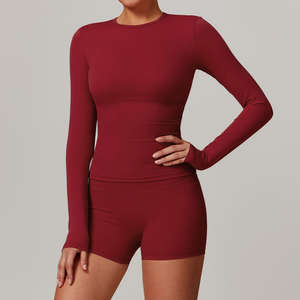 Conjunto Deportivo de Alta Calidad para Mujer, Ropa Deportiva, Traje de Entrenamiento, Leggings de Alta Elasticidad, Shorts, Conjunto de Yoga - Product Image 2