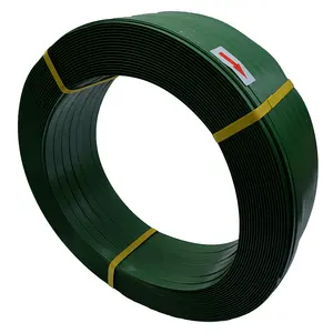 High Strength Plastic Polyester Strap Embossed Green PET Strapping Belt Roll For Carton Packing PET Straps