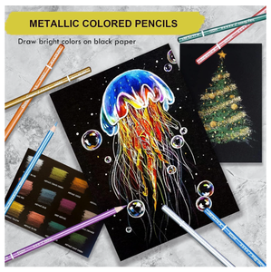 KALOUR - Juego de 72 Lápices de Colores Metálicos, Núcleo Suave con Colores Vibrantes, Ideales para Dibujar, Bosquejar, Sombrear y Colorear - Product Image 6