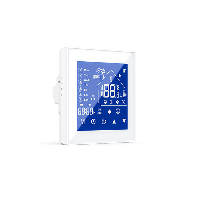 TUYA Wifi Thermostat for Central Air Conditioner 2&4 Pipe Heating and Cooling Temperature 3 Speed Fan Wireless Controller