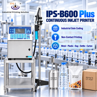 Mesin Kode Tanggal Inkjet Industri IPS-B600 Plus Continuous Inkjet Printer untuk Logam, Plastik, Kantong, Botol, Karton, Kotak